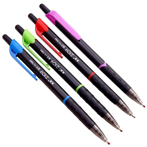 2pcs/pack Ballpoint Pen 0.7mm Fine Point Retractable Ball Pen Smooth Writing Comfortable Grip ...