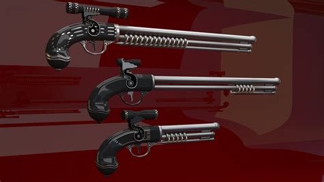 Pirate rifle pistol model - TurboSquid 1264621