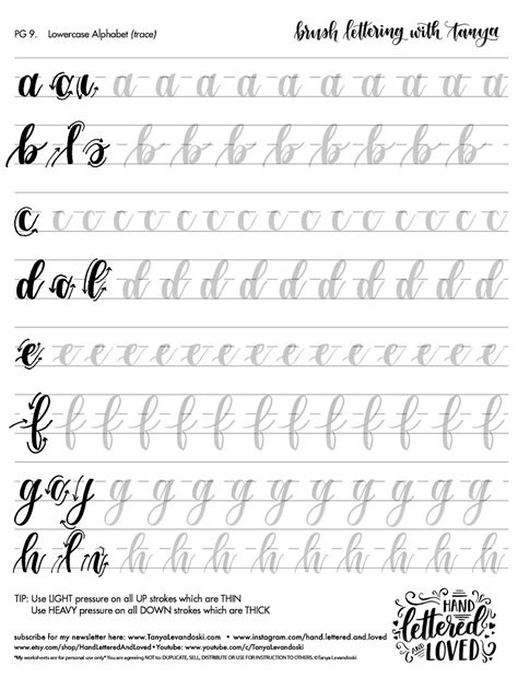 Beginner Printable Calligraphy Practice Sheets