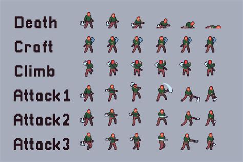 Free 3 Character Sprite Sheets Pixel Art - CraftPix.net