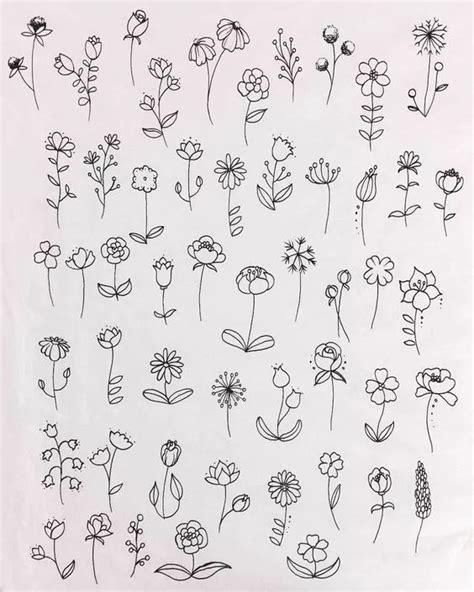 30 Easy Flower Drawing Ideas | Flower art drawing, Flower doodles ...