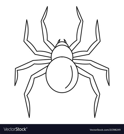 Black widow spider icon outline style vector image on VectorStock | Coroas negras, Desenhos, Aranha