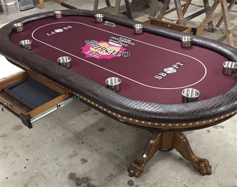 custom poker table with TKE fraternity custom felt | Custom poker ...