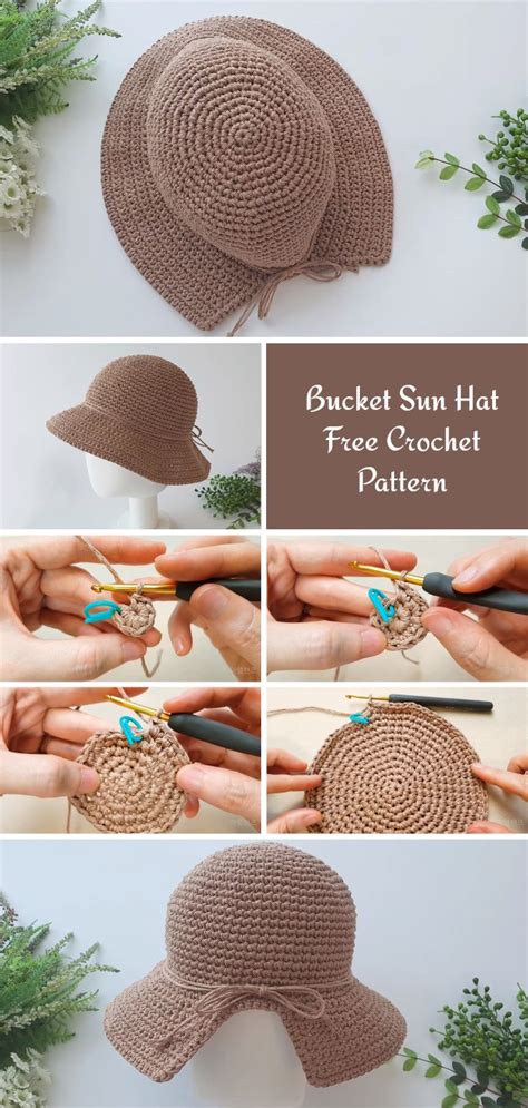 Free Bucket Hat Crochet Pattern Crochet Summer Hats, Crochet Hat Free, Crochet Bucket Hat, Cute ...