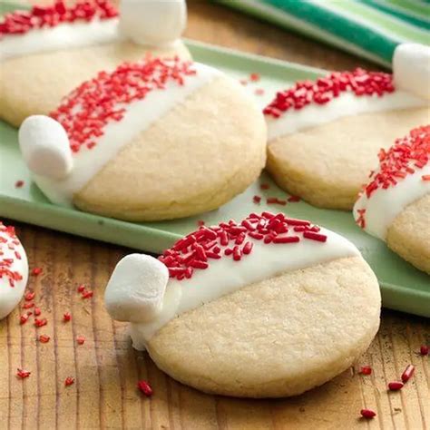 Santa Hat Cookies Recipe | Yummly | Recipe | Cookies recipes christmas, Christmas baking ...