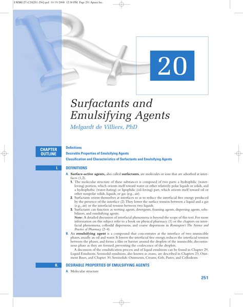 (PDF) Surfactants and Emulsifying Agents