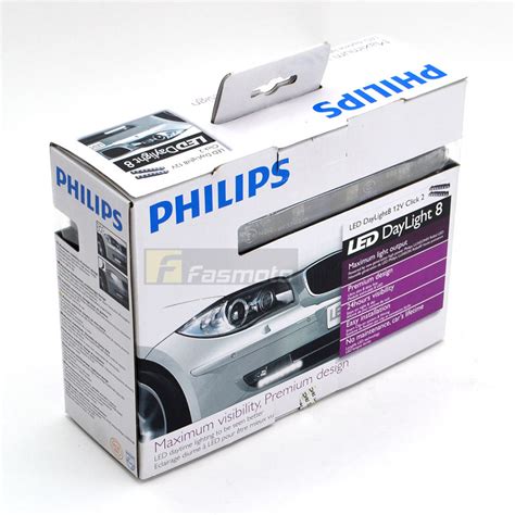 Genuine PHILIPS 12824WLEDX1 Daylight 8 DRL Daytime Running Lights 12V (1 Pair) Malaysia