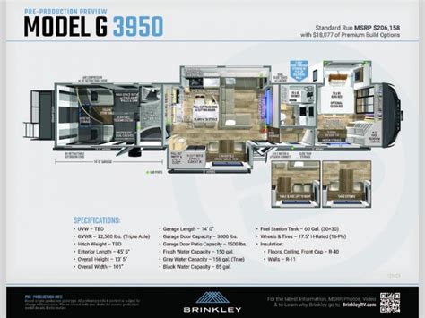 New 2024 Brinkley Model G 3950 Toy Hauler Fifth Wheel at Blue Compass ...