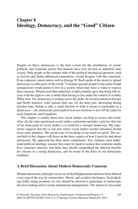 (PDF) Ideology, Democracy, and the “Good” Citizen