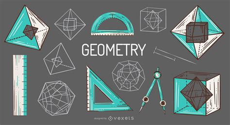 Baixar Vetor De Pacote De Ilustração De Elementos De Geometria