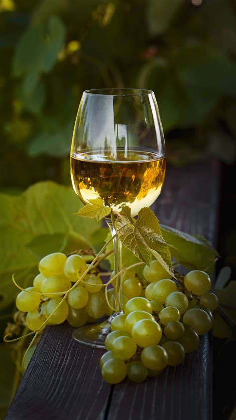 Wallpaper Wine Grapes Food Stemware 1080x1920