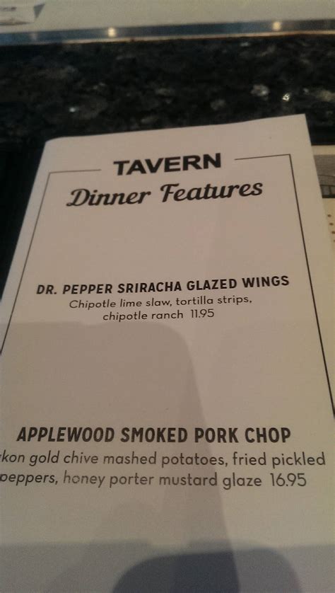 Menu at Henry's Tavern pub & bar, Plano, Legacy Dr #100