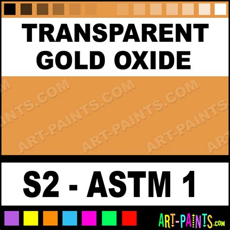 Transparent Gold Oxide Artists Oil Paints - S2 - ASTM 1 - Transparent Gold Oxide Paint ...