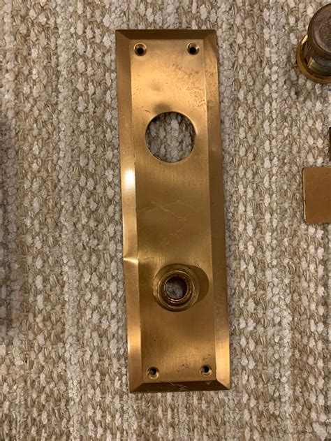 Antique brass exterior mortise lock door plates strike plate | Etsy