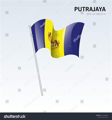 Waving Flag Putrajaya State Federal Territory Stock Vector (Royalty ...