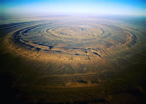 In the middle of the Sahara desert lies a geological bullseye called ...