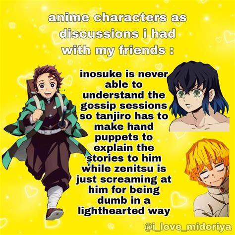 I'm tanjiro and my bffs are zenitsu and inosuke | Demon, Headcanon, Memes