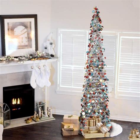 Ingzy 5FT Collapsible Christmas Tree PopUp Artificial Christmas Tree ...