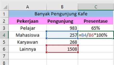 Cara Menghitung Persen di Excel dengan Menggunakan Rumus atau Fungsi ...