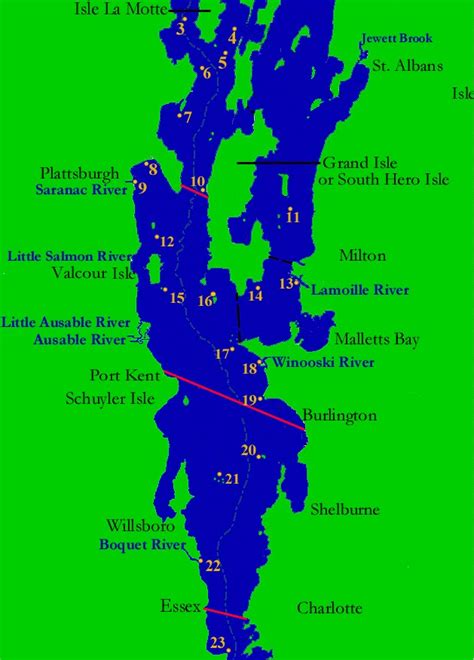 Fish Champlain: Lake Champlain Fishing Map