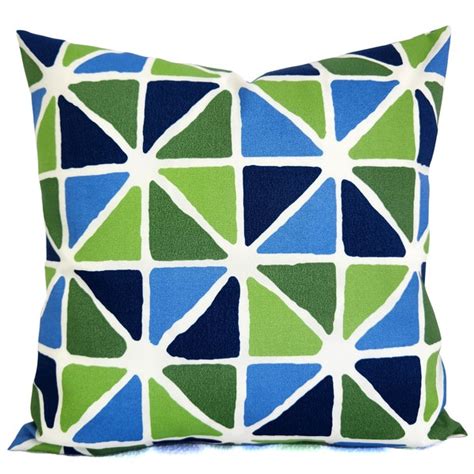 Outdoor Green Blue Pillow Covers - Etsy