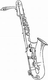 Coloring Pages Saxophone sketch template