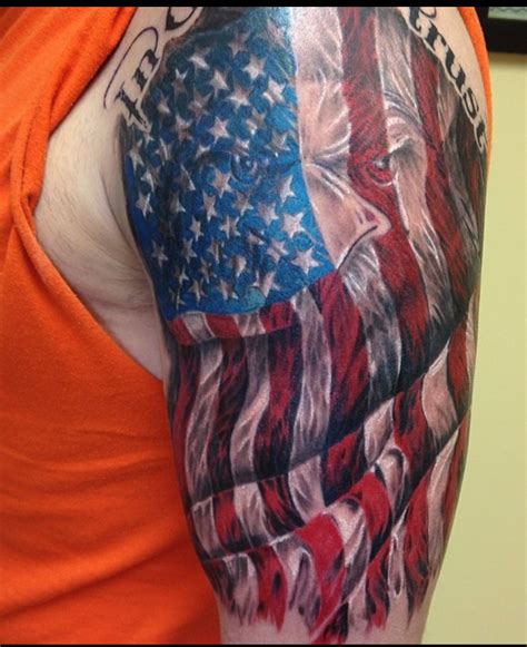 Tattered American Flag Shoulder Tattoo : Tattered American Flag Tattoo Designs : We did not find ...