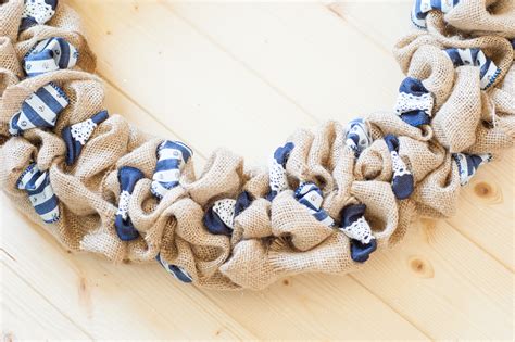 Burlap and Ribbon Wreath | You Should Craft