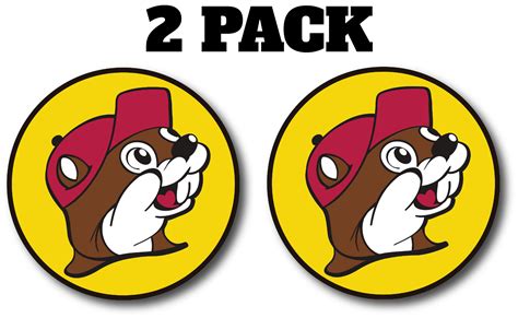 Buc-ee's BEAVER ROUND LOGO MULTI SIZE 2 PACK VINYL STICKER | eBay