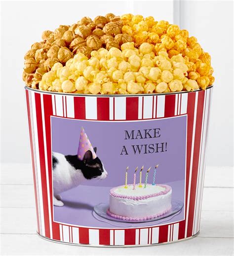 Tins With Pop® Birthday Cat Cake from The Popcorn Factory