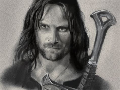 Just finished my Aragorn drawing : r/lotr