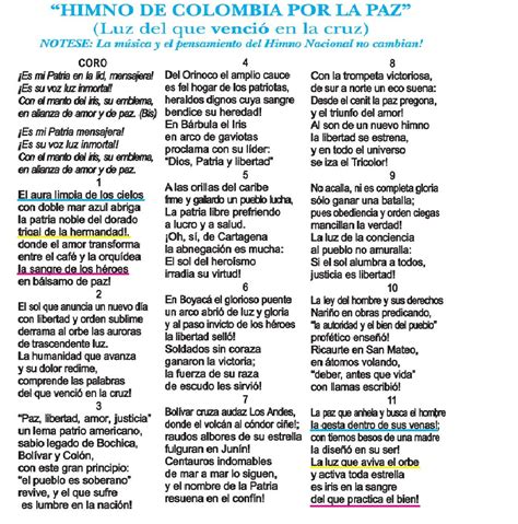 letra himno nacional de colombia - Google Search | Letra himno nacional, Himno de colombia, Letras