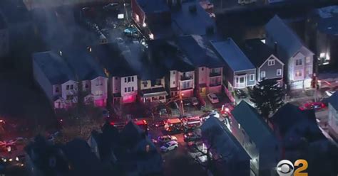 Early Morning Fire Rips Through Roof Of Newark Home - CBS New York