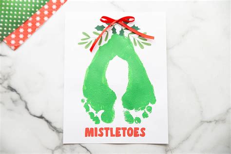 Mistletoes Footprint (Free Printable) - The Best Ideas for Kids