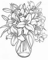 Printable Lily Coloring Pages sketch template