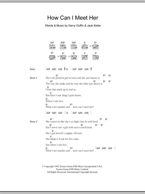 How Can I Meet Her by Everly Brothers - Guitar Chords/Lyrics - Guitar Instructor