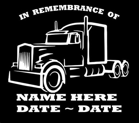 in loving memory decal semi truck http://customstickershop.com | Loving memory car decals ...