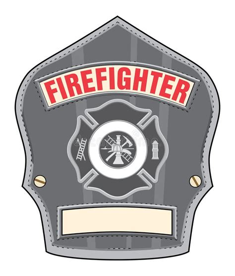 Firefighter Helmet Badge stock illustration. Image of cross - 19618745