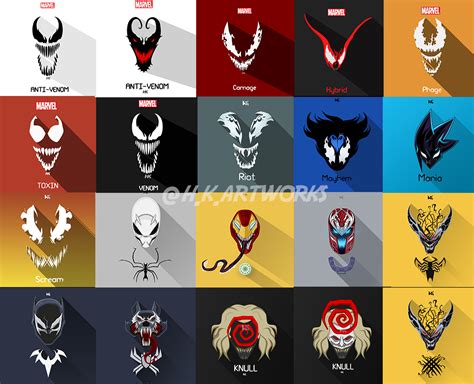 All Symbiotes Vector Arts by IG : @h.k.artworks : r/Marvel