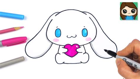 Easy Steps to Draw Cinnamoroll Love Holding a Heart