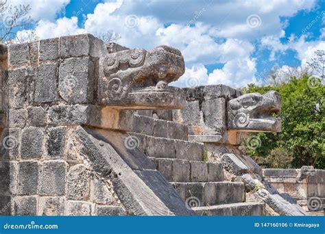 Temple Of Kukulkan, Pyramid In Chichen Itza, Yucatan, Mexico. Royalty ...