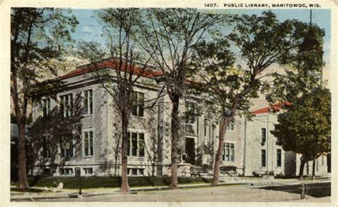 Public Library | Postcard | Wisconsin Historical Society