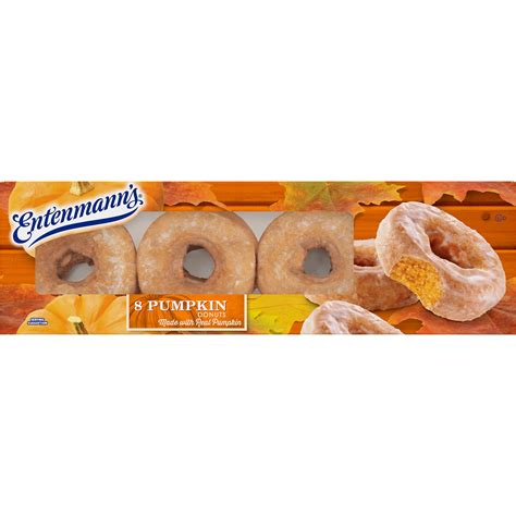 Entenmann's Pumpkin Donuts, 8 Count, 16 oz Box - Walmart.com