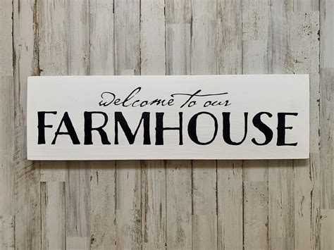 Farmhouse Wood Sign Welcome To Our Farmhouse Sign Welcome | Etsy