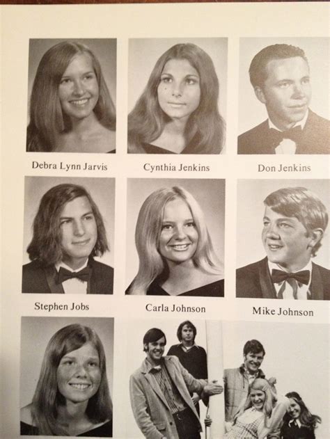 Steve Jobs' senior portrait in the 1972 Homestead High School Yearbook ...