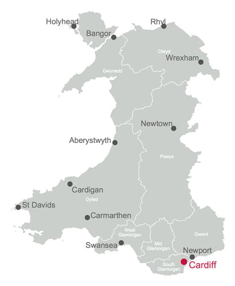 Map Of Wales With Cities And Towns