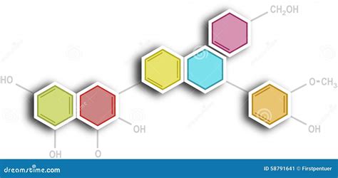 Hexagonal Organic Chemistry Formula Chart Stock Illustration - Image: 58791641