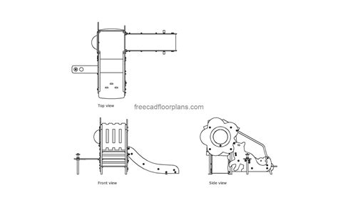 Indoor Playground Structure - Free CAD Drawings