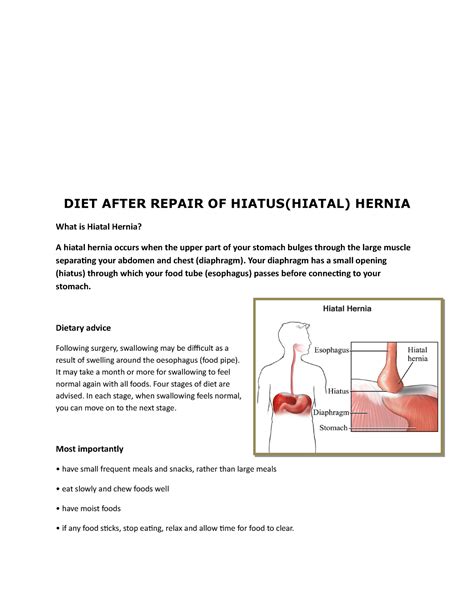 1. OPD - 2 DIET After Repair OF Hiatus Hernia - DIET AFTER REPAIR OF ...