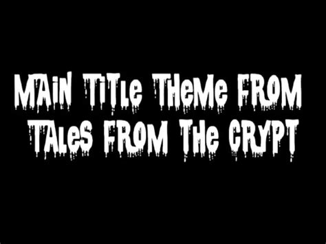 Main Theme by Danny Elfman | Tales From the Crypt | Piano Sheet Music Video | Scary/Creepy ...